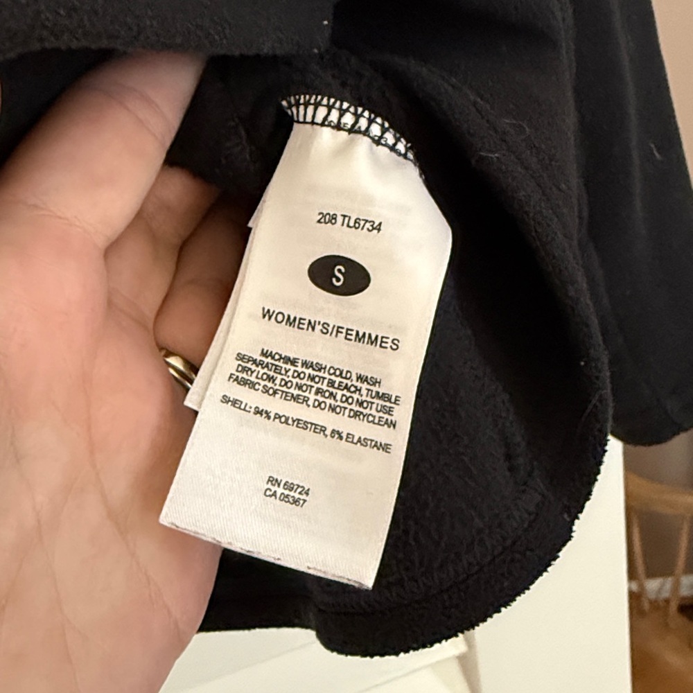 Columbia Women’s Black Fleece Zip Pullover Size Small Cozy Layer - Picture 2 of 4
